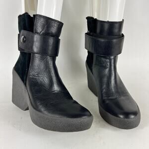 Clarks X Christopher Raeburn Tavan Dawn Boots Womens 7 Black Leather Suede Ankle